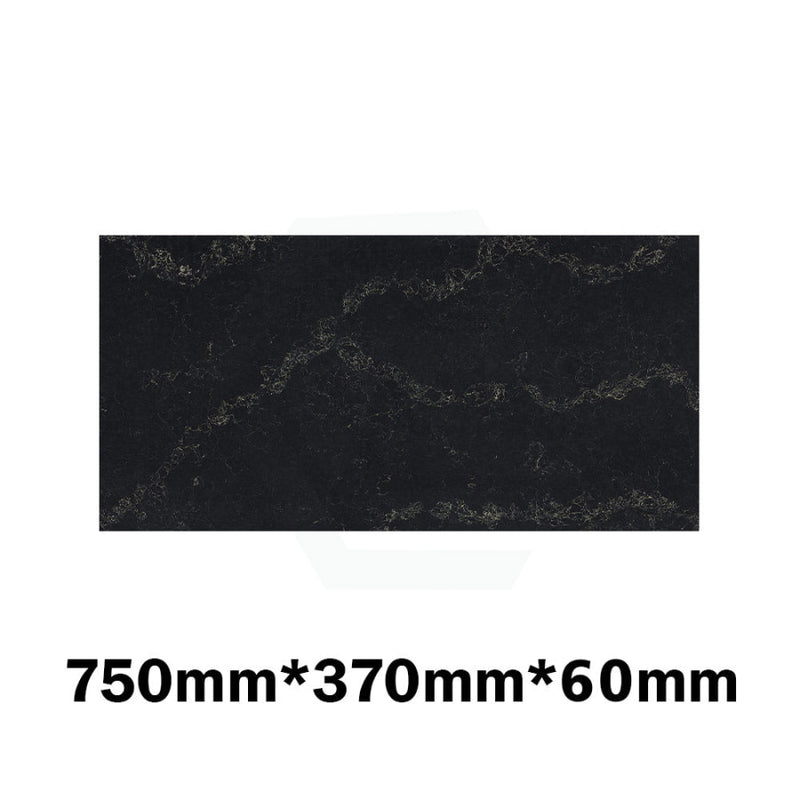 20Mm/40Mm/60Mm Thick Gloss Black Swan Stone Top For Above Counter Basins 450-1800Mm 750Mm X 370Mm /