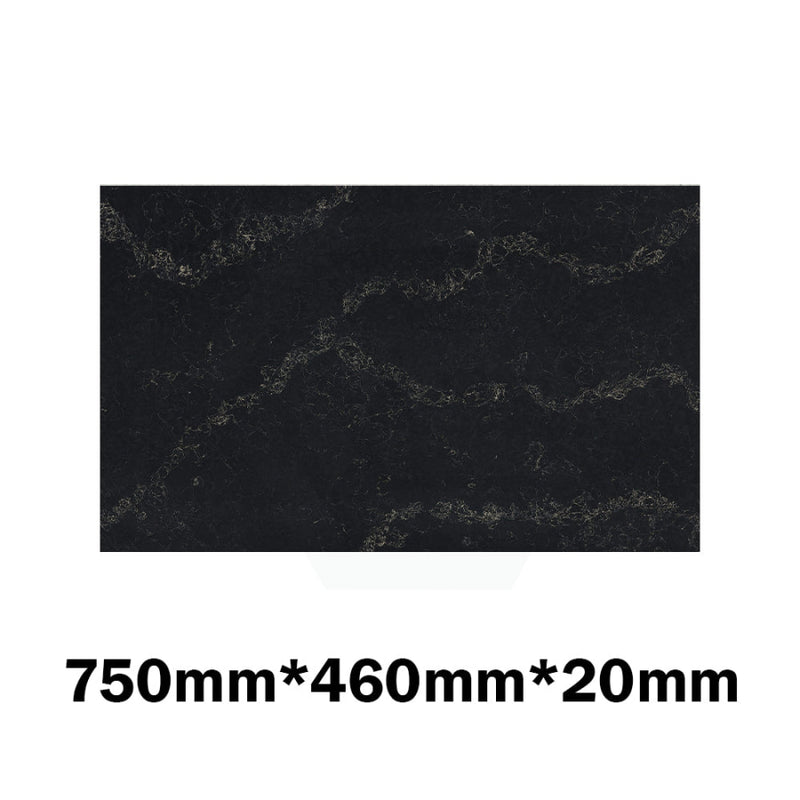 Gloss Black Swan Stone Top For Above Counter Basins 600/750/900/1200/1500/1800Mmx460X20Mm 750Mm