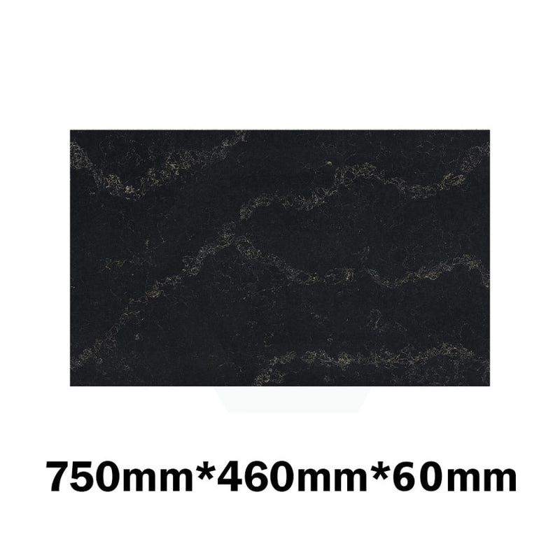 20Mm/40Mm/60Mm Thick Gloss Black Swan Stone Top For Above Counter Basins 450-1800Mm 750Mm X 460Mm /