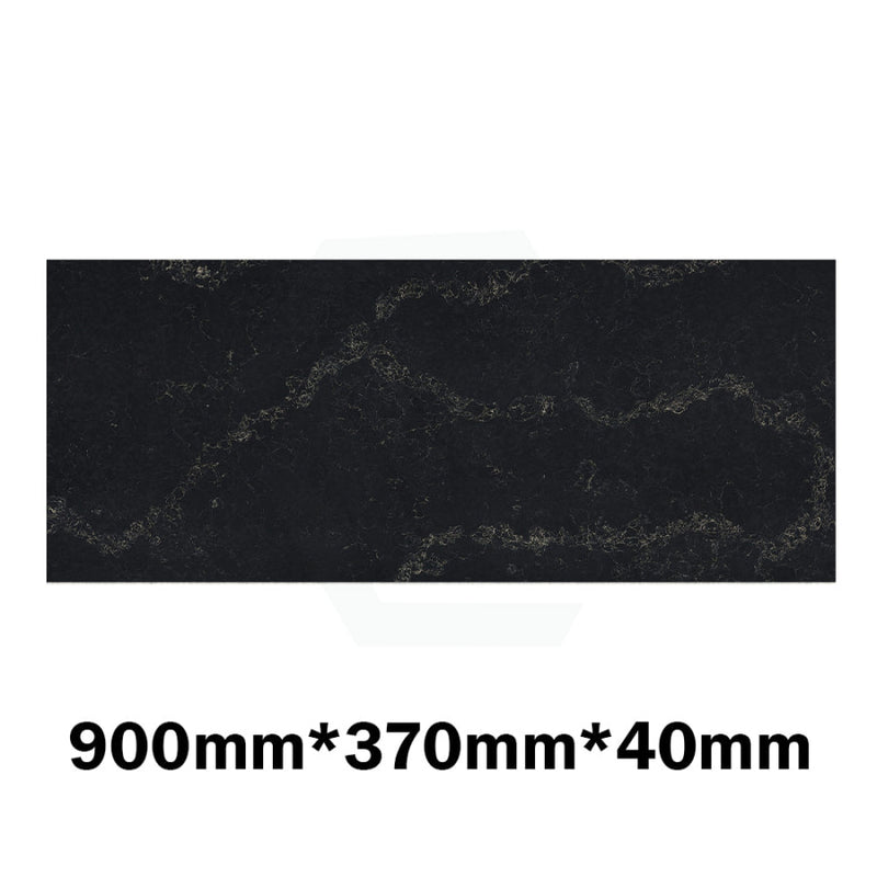 20Mm/40Mm Thick Gloss Black Swan Stone Top For Above Counter Basins 450-1800Mm 900Mm X 370Mm / 40Mm