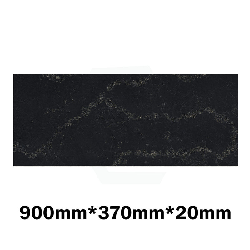 20Mm/40Mm Thick Gloss Black Swan Stone Top For Above Counter Basins 450-1800Mm 750Mm X 370Mm / 20Mm