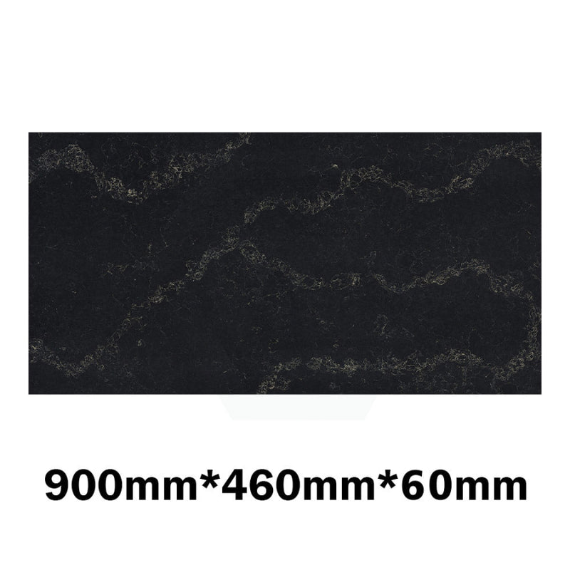 20Mm/40Mm/60Mm Thick Gloss Black Swan Stone Top For Above Counter Basins 450-1800Mm 900Mm X 460Mm /