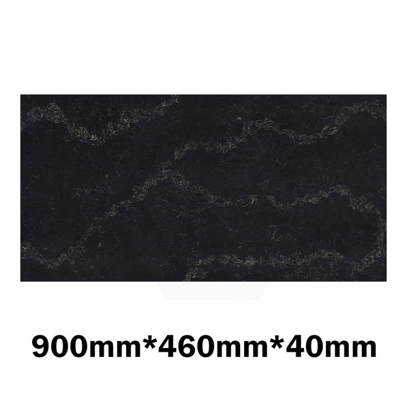 20Mm/40Mm Thick Gloss Black Swan Stone Top For Above Counter Basins 450-1800Mm 900Mm X 460Mm / 40Mm