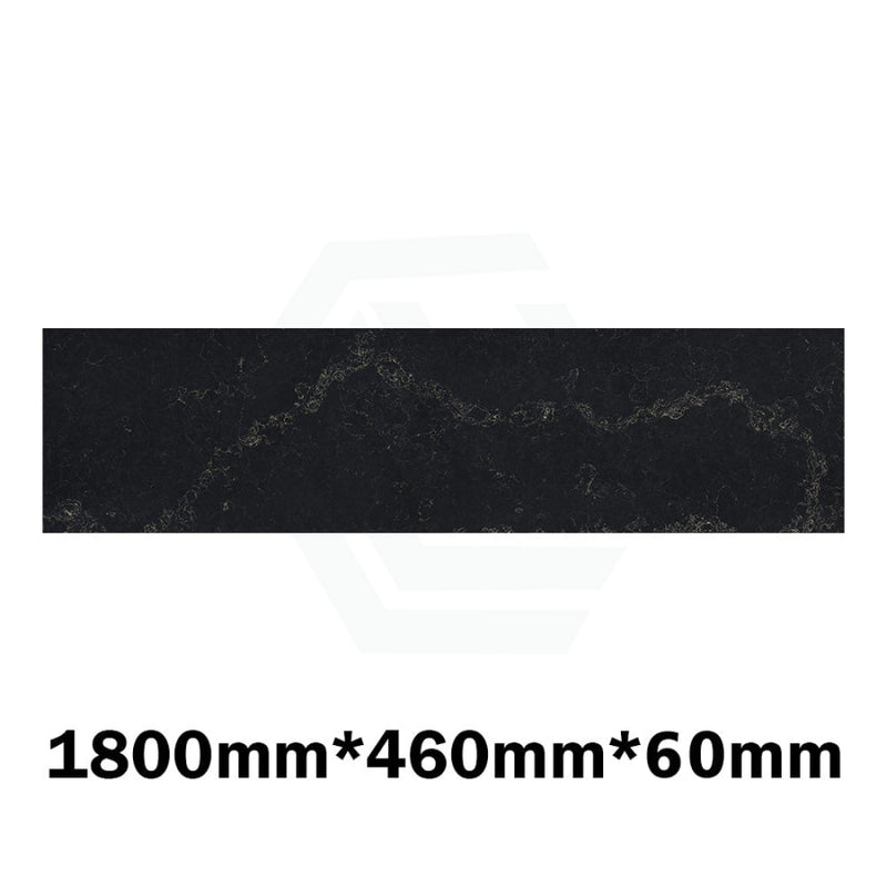 20Mm/40Mm/60Mm Thick Gloss Black Swan Stone Top For Above Counter Basins 450-1800Mm 1800Mm X 460Mm /