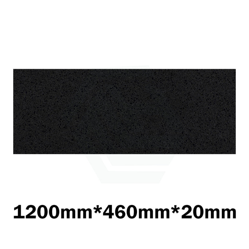 Gloss Ink Black Stone Top For Above Counter Basins 600/750/900/1200/1500/1800Mmx460X20Mm 1200Mm