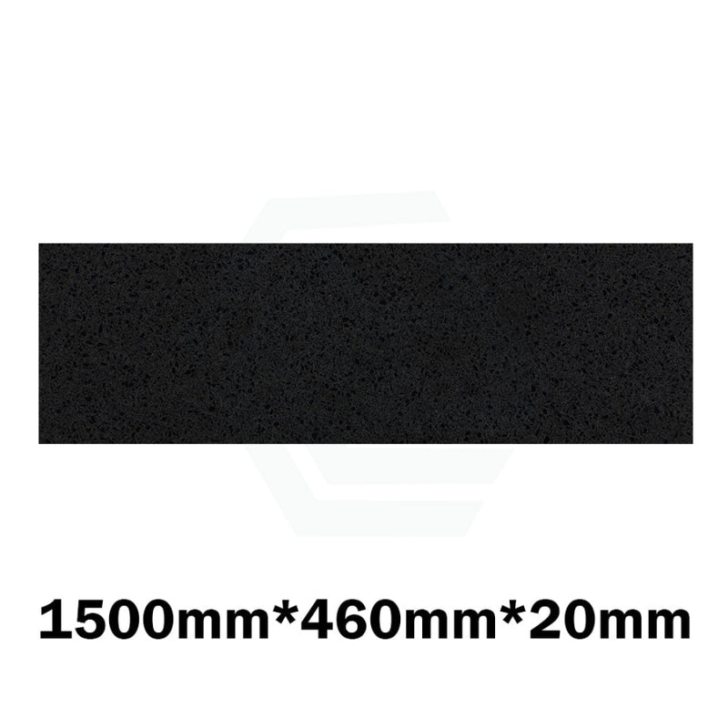 Gloss Ink Black Stone Top For Above Counter Basins 600/750/900/1200/1500/1800Mmx460X20Mm 1500Mm