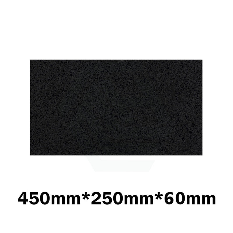 20Mm/40Mm/60Mm Thick Gloss Ink Black Stone Top For Above Counter Basins 450-1800Mm 450Mm X 250Mm /