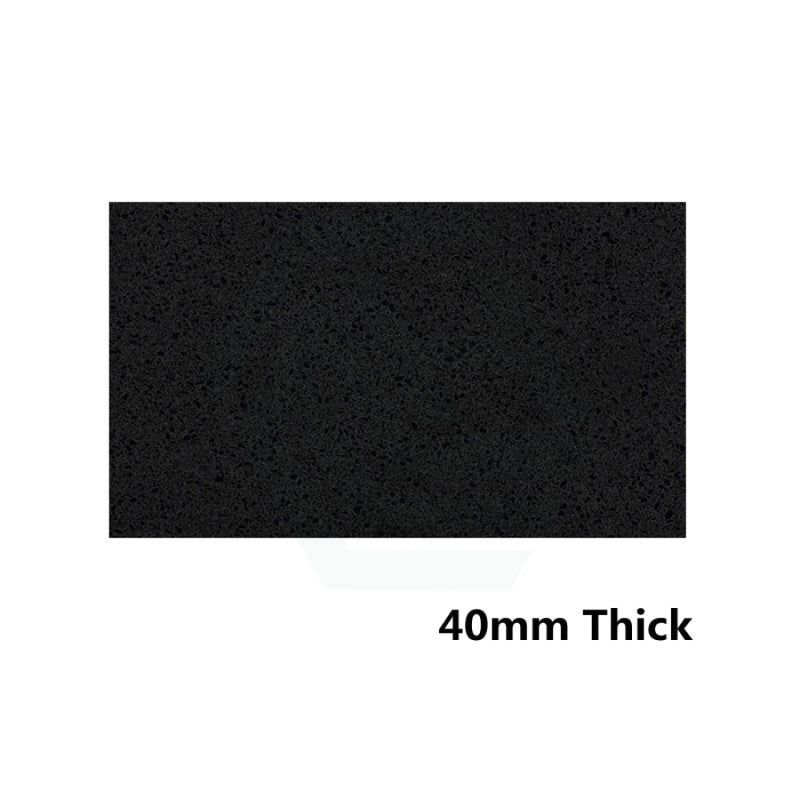 20Mm/40Mm Thick Gloss Ink Black Stone Top For Above Counter Basins 450-1800Mm Vanity Tops