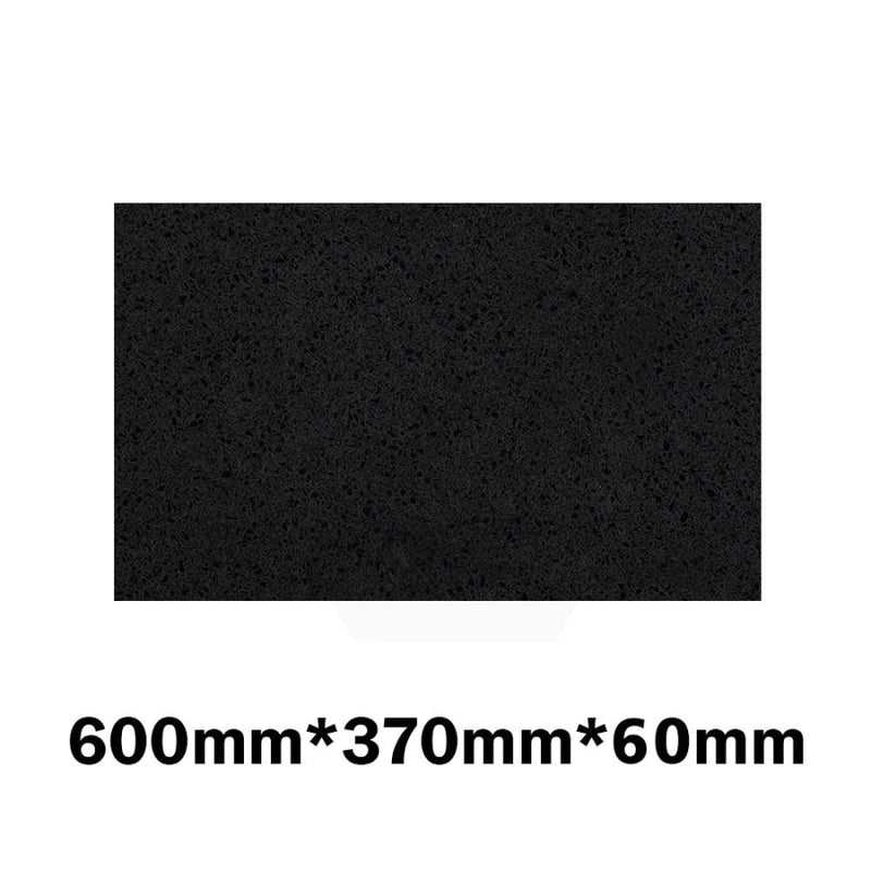 20Mm/40Mm/60Mm Thick Gloss Ink Black Stone Top For Above Counter Basins 450-1800Mm 600Mm X 370Mm /