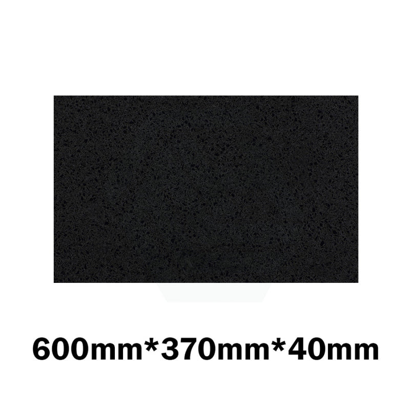 20Mm/40Mm Thick Gloss Ink Black Stone Top For Above Counter Basins 450-1800Mm Vanity Tops