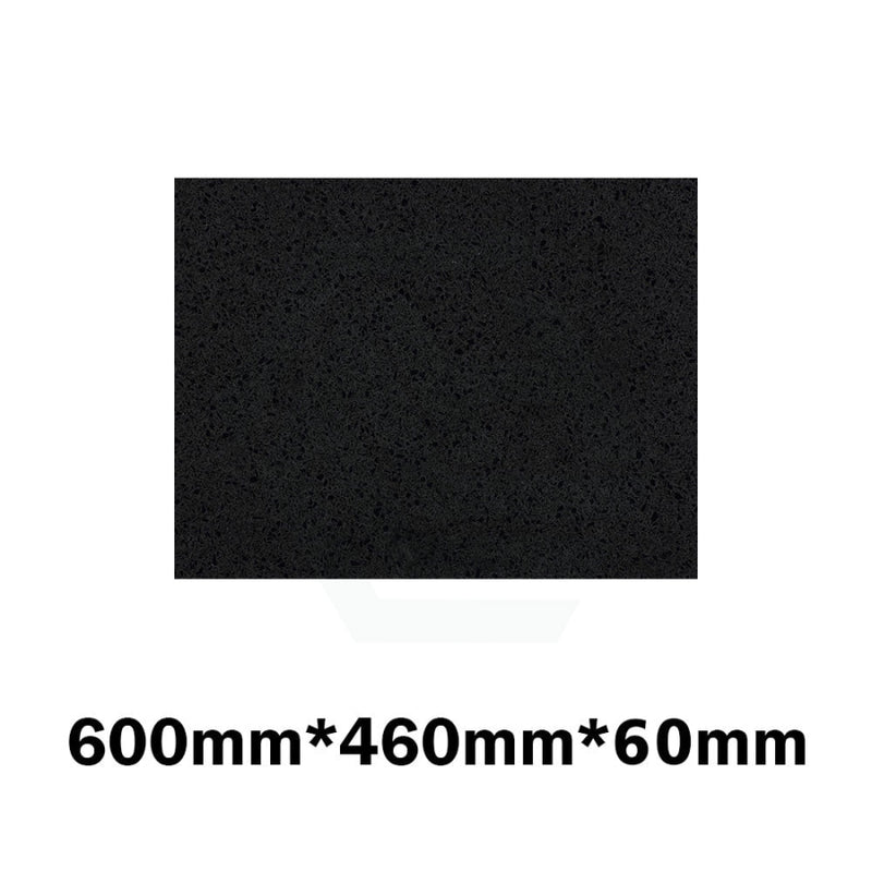 20Mm/40Mm/60Mm Thick Gloss Ink Black Stone Top For Above Counter Basins 450-1800Mm 600Mm X 460Mm /