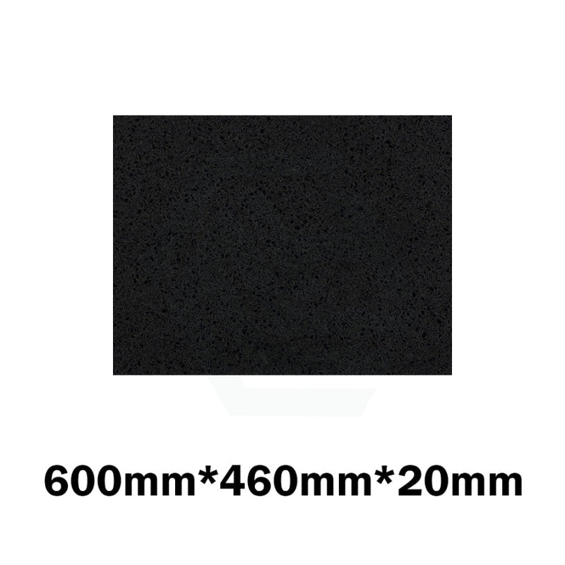 Gloss Ink Black Stone Top For Above Counter Basins 600/750/900/1200/1500/1800Mmx460X20Mm 600Mm