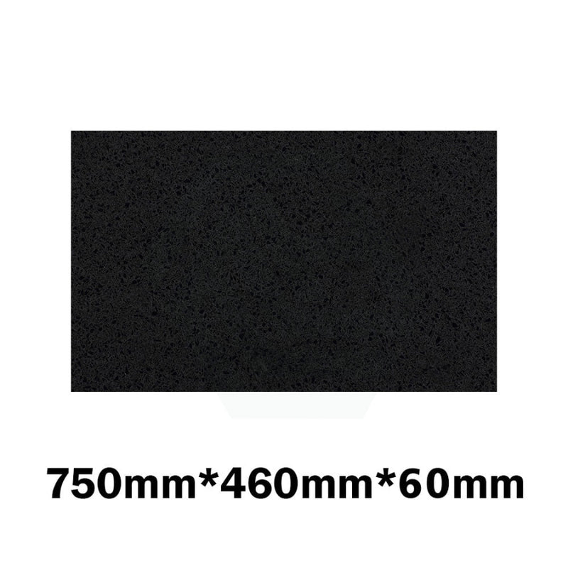 20Mm/40Mm/60Mm Thick Gloss Ink Black Stone Top For Above Counter Basins 450-1800Mm 750Mm X 460Mm /