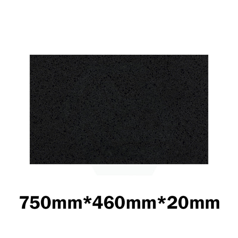 Gloss Ink Black Stone Top For Above Counter Basins 600/750/900/1200/1500/1800Mmx460X20Mm 750Mm