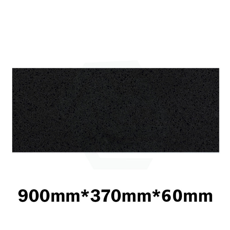 20Mm/40Mm/60Mm Thick Gloss Ink Black Stone Top For Above Counter Basins 450-1800Mm 900Mm X 370Mm /