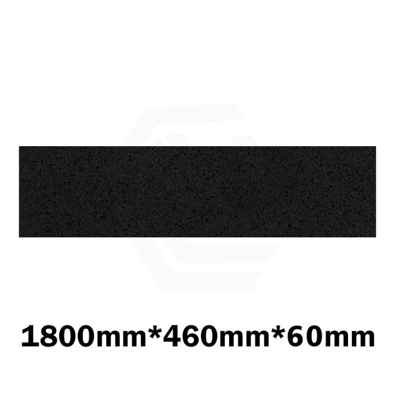 20Mm/40Mm/60Mm Thick Gloss Ink Black Stone Top For Above Counter Basins 450-1800Mm 1800Mm X 460Mm /