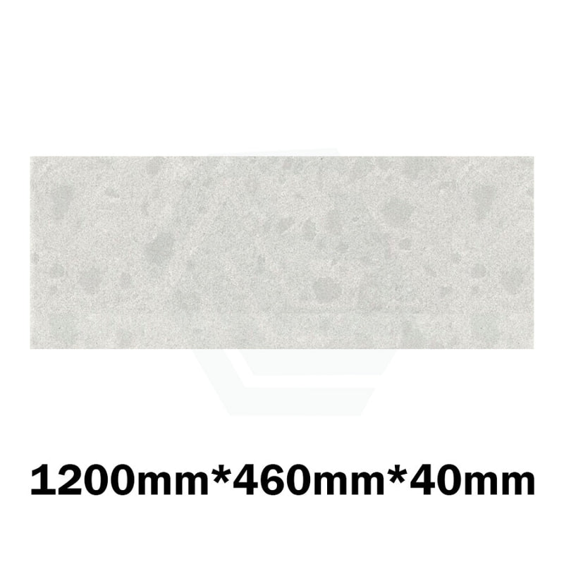 20Mm/40Mm Thick Gloss White Canvas Stone Top For Above Counter Basins 450-1800Mm 1200Mm X 460Mm /