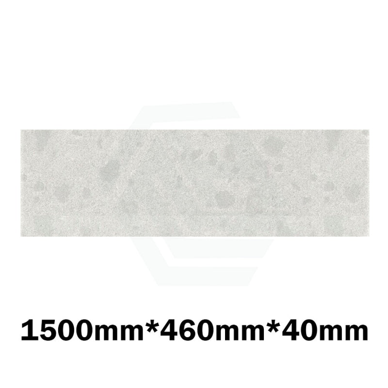 20Mm/40Mm Thick Gloss White Canvas Stone Top For Above Counter Basins 450-1800Mm 1500Mm X 460Mm /