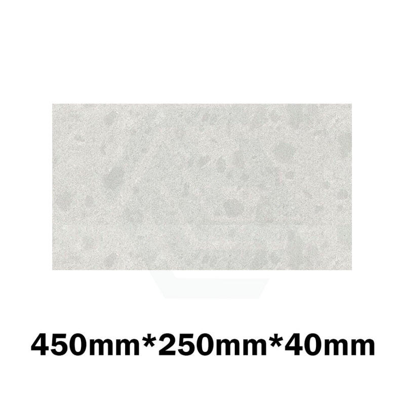 20Mm/40Mm Thick Gloss White Canvas Stone Top For Above Counter Basins 450-1800Mm 450Mm X 250Mm /