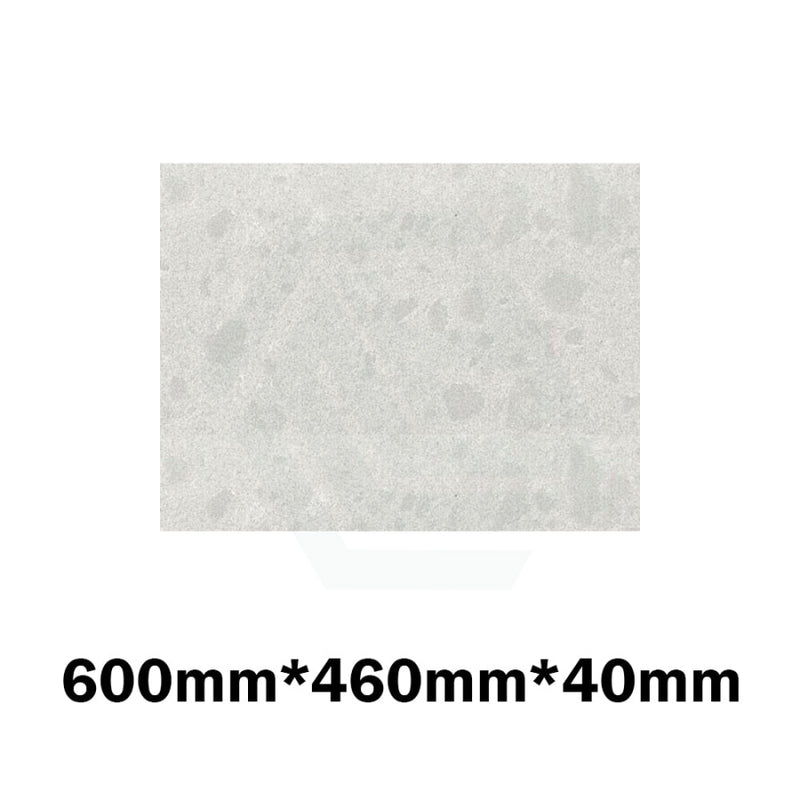 20Mm/40Mm Thick Gloss White Canvas Stone Top For Above Counter Basins 450-1800Mm 600Mm X 460Mm /
