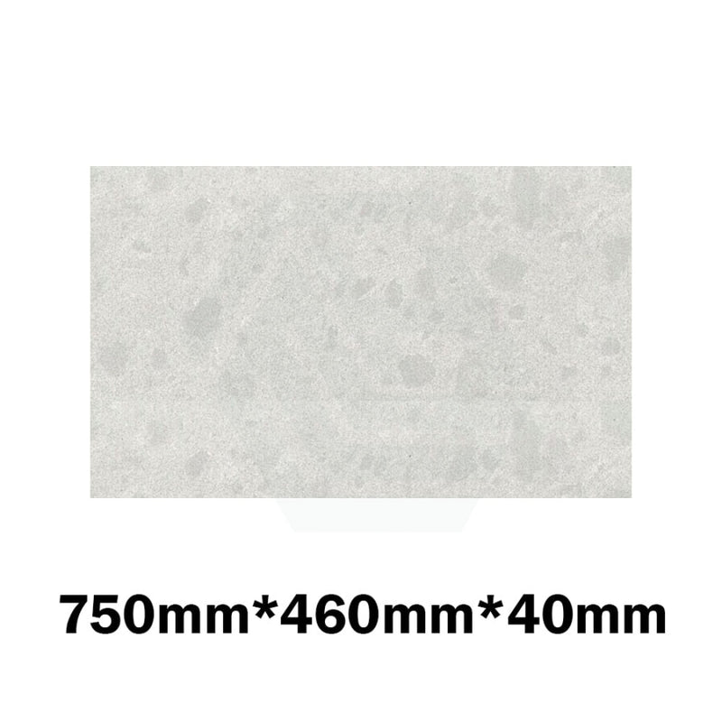 20Mm/40Mm Thick Gloss White Canvas Stone Top For Above Counter Basins 450-1800Mm 750Mm X 460Mm /