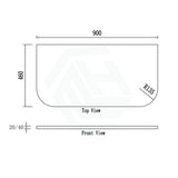 20/40Mm Curved Edge Stone Top For Above Counter Basin Gloss Silk White 600-1500Mm Vanity Tops