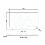 20/40Mm Curved Edge Stone Top For Above Counter Basin Gloss Silk White 600-1500Mm Vanity Tops
