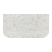 20/40Mm Curved Edge Stone Top For Above Counter Basins Gloss White Canvas 600-1500Mm Vanity Tops