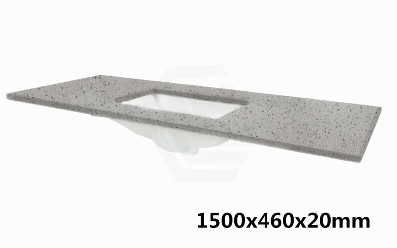 20Mm Thick Grey With Speckles Stone Top Single/double Undermount Basins 600 750 900 1200 1500Mm