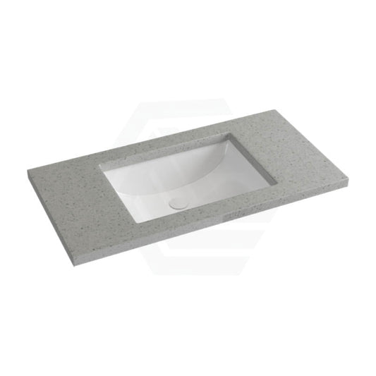 20Mm Thick Grey With Speckles Stone Top Single/Double Undermount Basins 600 750 900 1200 1500Mm