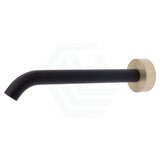 220Mm Fienza Kaya Solid Brass Matt Black Round Wall Spout For Bathroom Urban Spouts