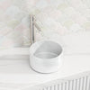 220X220X130Mm Above Counter Mini Round Ceramic Basin Gloss White For Bathroom Basins