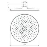 250Mm 10 Inch Shower Head Rainfall Abs Round Matt Black Heads