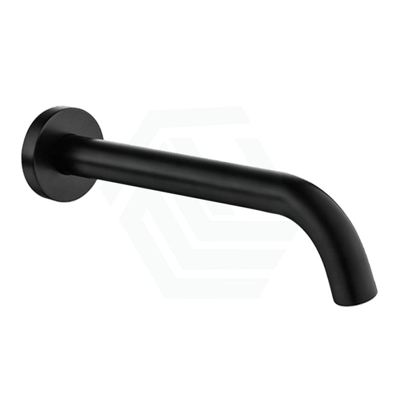 250Mm Euro Black Solid Brass Round Wall Spout For Bathroom Bathroom Products