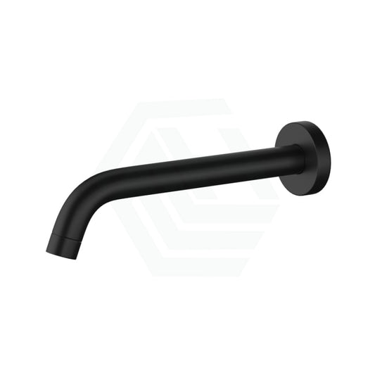 250Mm Euro Black Solid Brass Round Wall Spout For Bathroom Spouts
