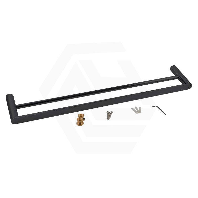 Esperia 600/800Mm Black Double Towel Rail Stainless Steel 304 Wall Mounted Bathroom Products