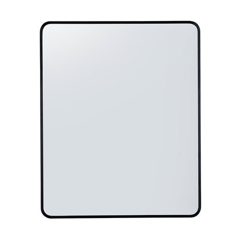 500/650/750/800/900/1200mm Black Aluminum Framed Rectangle Bathroom Wall Mirror Rim Round Corner