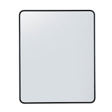 500/650/750/800/900/1200Mm Black Aluminum Framed Rectangle Bathroom Wall Mirror Rim Round Corner