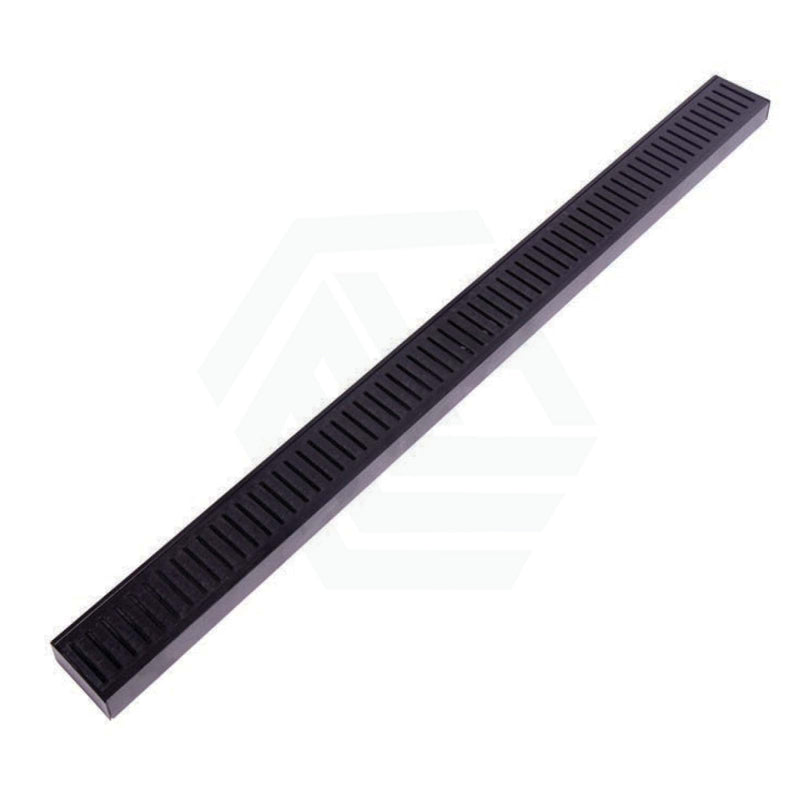 300-3900Mm Lauxes Black Shower Grate Drain Any Size Indoor Aluminium Midnight 300Mm