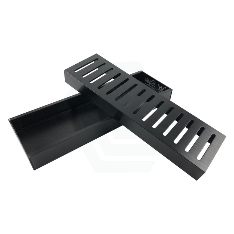 300-3900Mm Lauxes Black Shower Grate Drain Any Size Indoor Aluminium Midnight