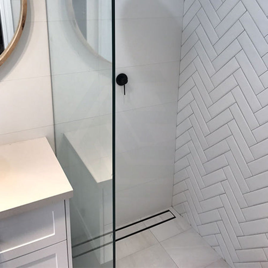 300-2000X100X21Mm Lauxes Aluminium Slimline Tile Insert Shower Pool Drain Midnight Black Drains 