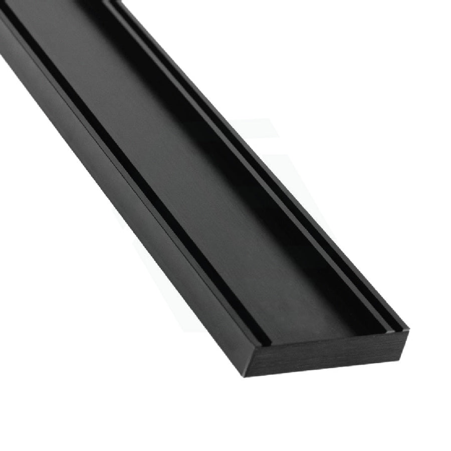 300-2000X100X21Mm Lauxes Aluminium Slimline Tile Insert Shower Pool Drain Midnight Black Drains 
