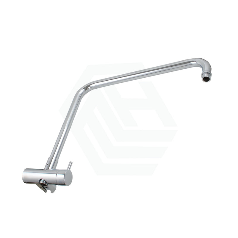 300Mm Height Round Chrome Top Water Inlet Twin Shower Rail