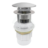 32/40Mm Bathroom Chrome Mushroom Solid Brass Basin Pop Up Waste With Overflow
