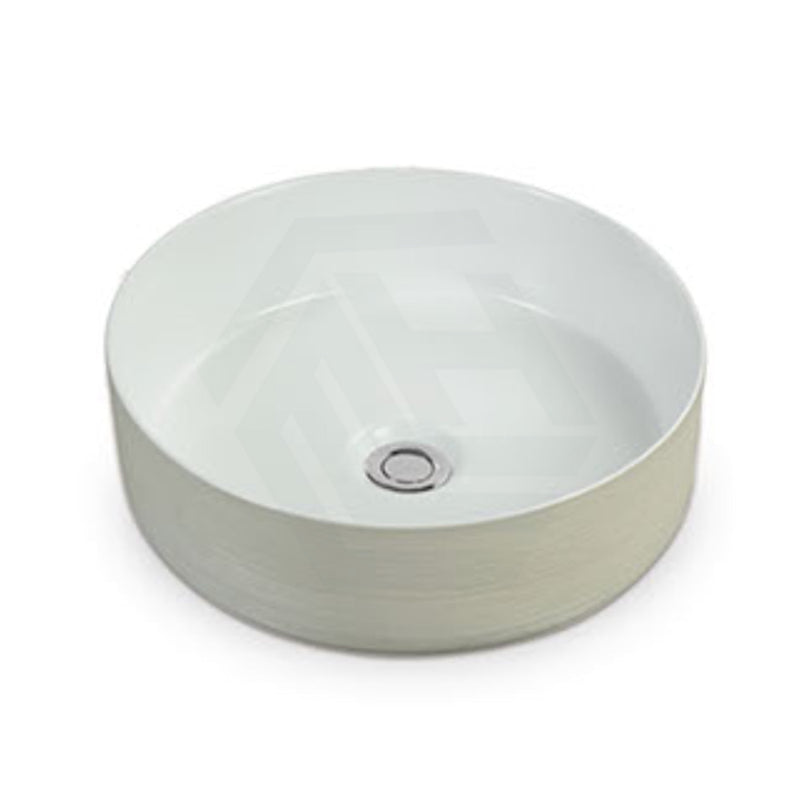 Round Above Counter Ceramic Basin Gloss White