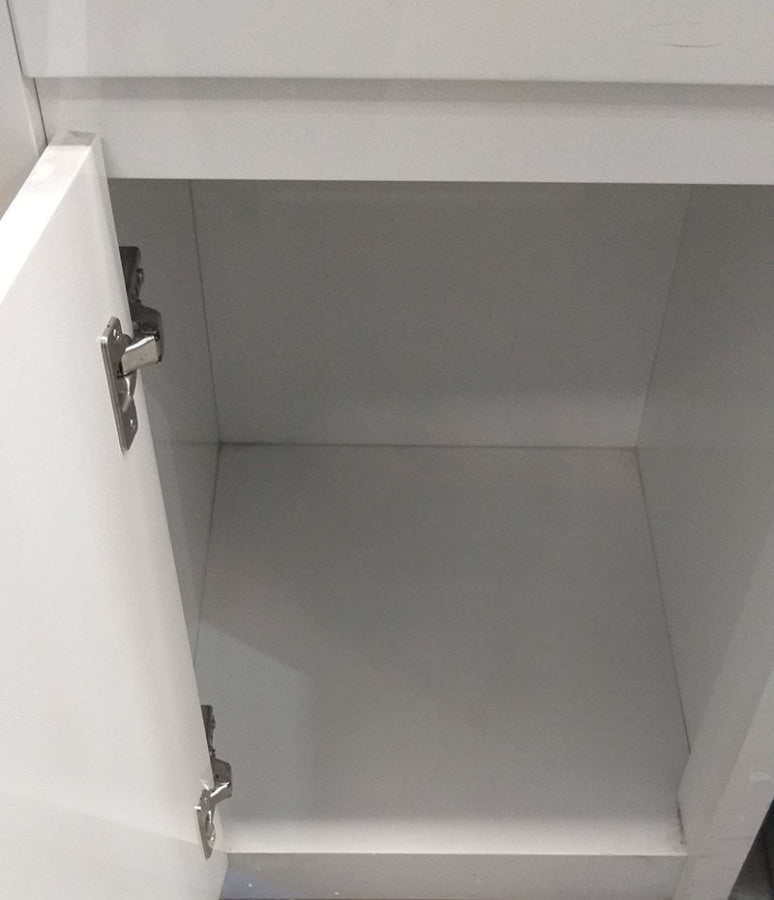 35L Freestanding Laundry Tub In Pvc Waterproof Cabinet With Stainless Steel Sink Left Hand Hinge
