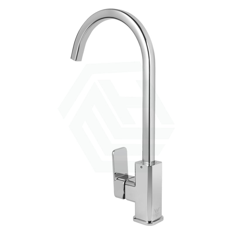 360° Swivel Gooseneck Chrome Solid Brass Kitchen Sink Mixer Tap Products