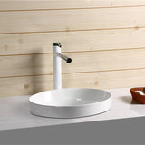 360X360X115Mm Gloss White Ceramic Drop In Basin Round Inset Wash
