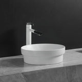 360X360X115Mm Matt White Ceramic Drop In Basin Round Inset Wash Basins