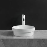 360X360X115Mm Matt White Ceramic Drop In Basin Round Inset Wash Basins
